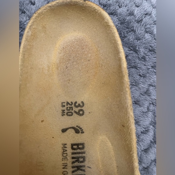 Birkenstock Tema (W 8-8 1/2 EU 39) Mustard Slide Sandals - Picture 3 of 4